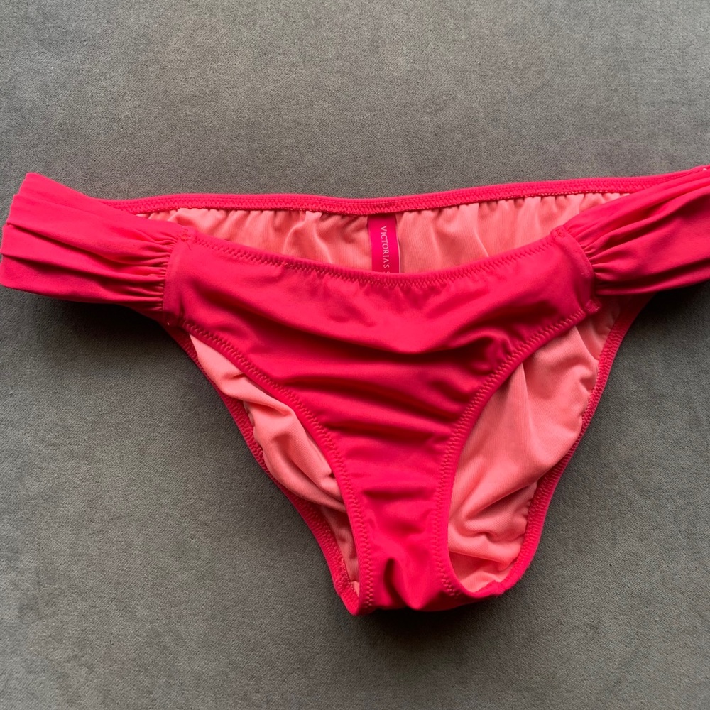 Red Victoria’s Secret bikini bottoms